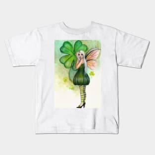 St Patricks Day Green Faerie Kids T-Shirt